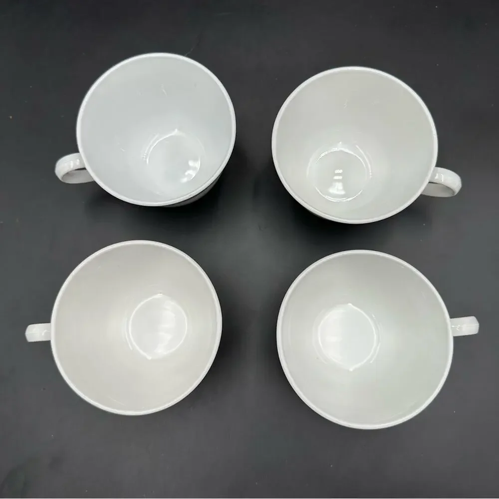 X4 Vintage Corelle Livingware Blue Garland Snowflake Tea Cup Mugs holiday kitsch - Picture 3 of 5